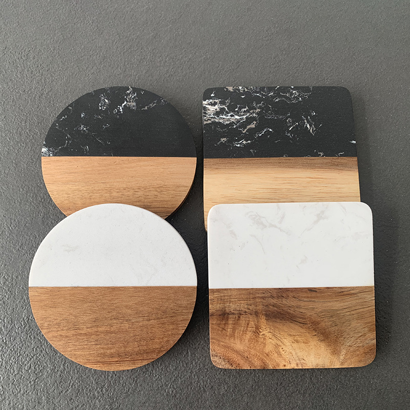 Mermer Coaster ahşap dikiş Coa - Tablet Accessories Kit incelemesi ve fiyatı